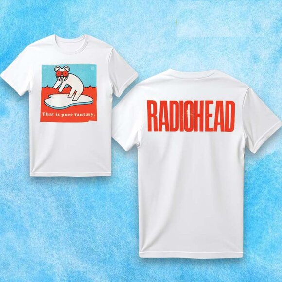 Radiohead 'That Is Pure Fantasy' Off-White Music T-Shirt, Stylish Fan Apparel172 - Picture 1 of 6